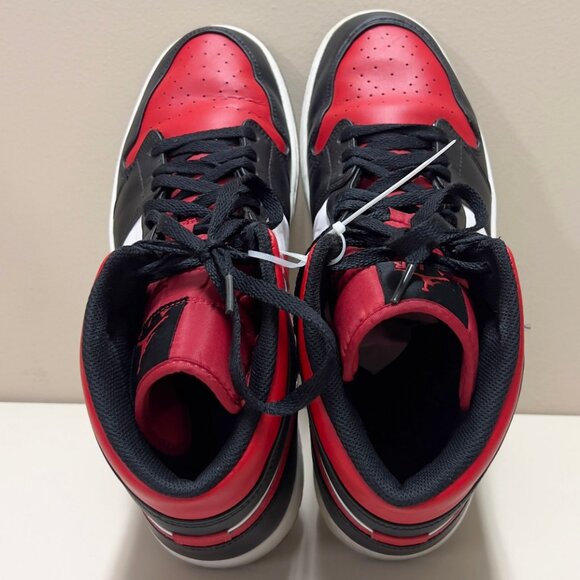 Jordan 1 Mid White Black Red (2022) Men's Size 14 - 554724-079 - Picture 5 of 8